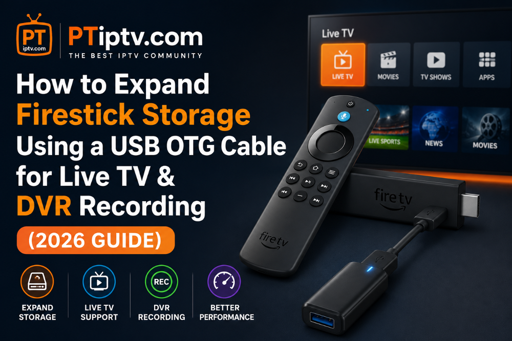 How to Expand Firestick Storage Using a USB OTG Cable for Live TV & DVR Recording (2026 Guide)